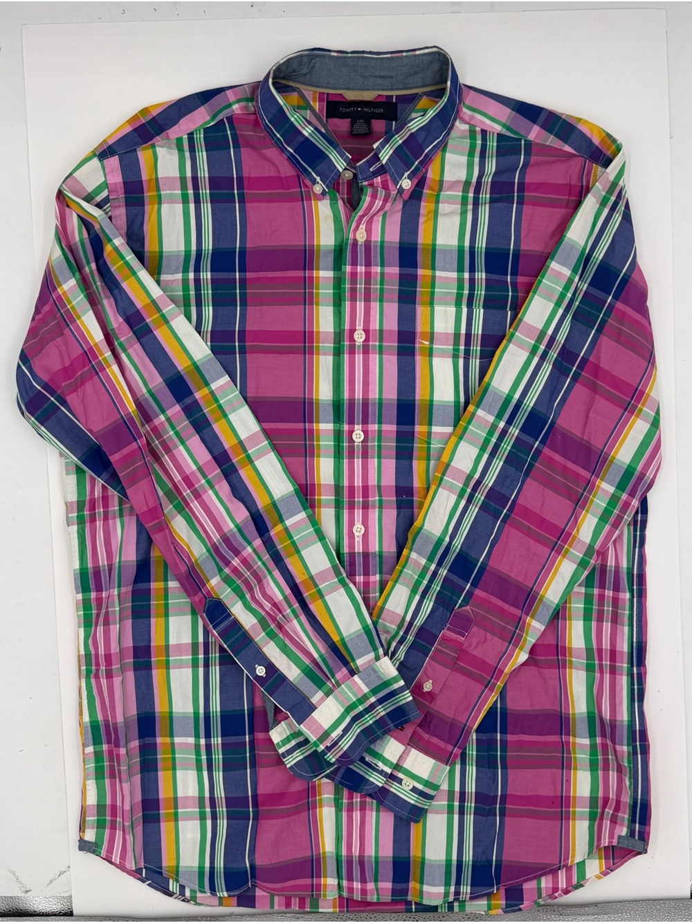 Tommy Hilfiger Multicolor Plaid Button-Down Shirt - Pink, Blue & Green